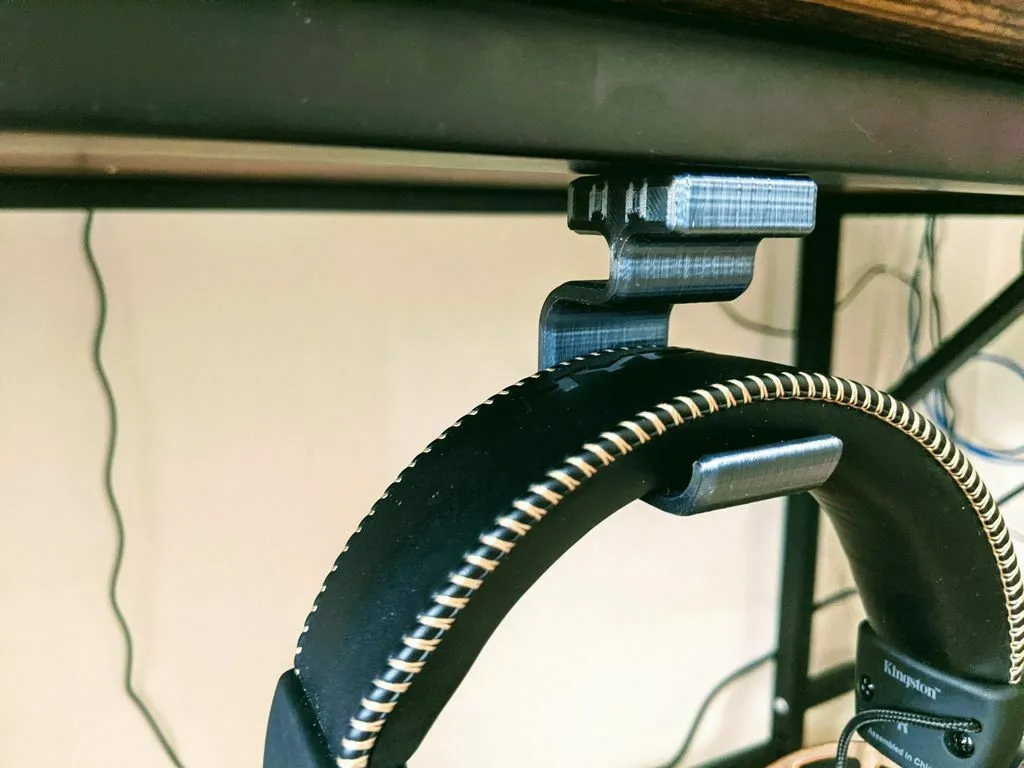 Giá treo tai nghe từ tính dưới bàn đơn giản, dễ in