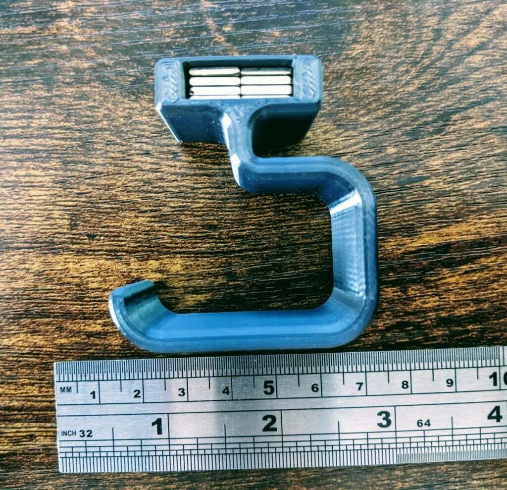 Giá treo tai nghe từ tính dưới bàn đơn giản, dễ in