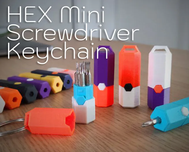 Móc khóa tua vít chính xác với 4 đầu thay thế