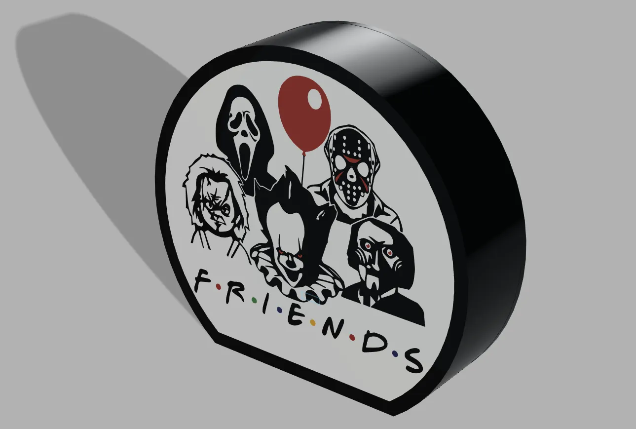 Hộp đèn bạn bè phim kinh dị với nhân vật yêu thích