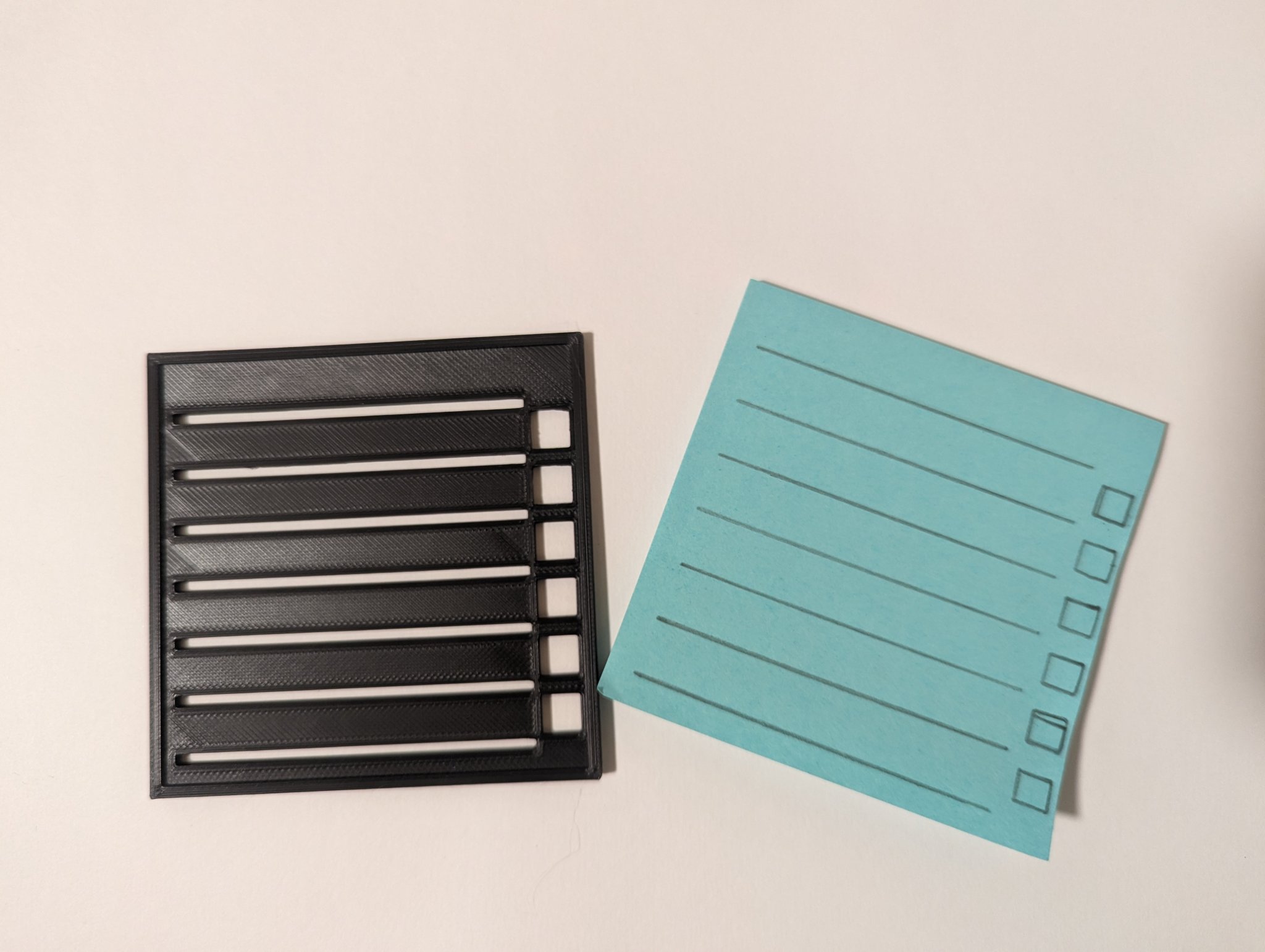 Mẫu danh sách kiểm tra trên giấy ghi chú dính