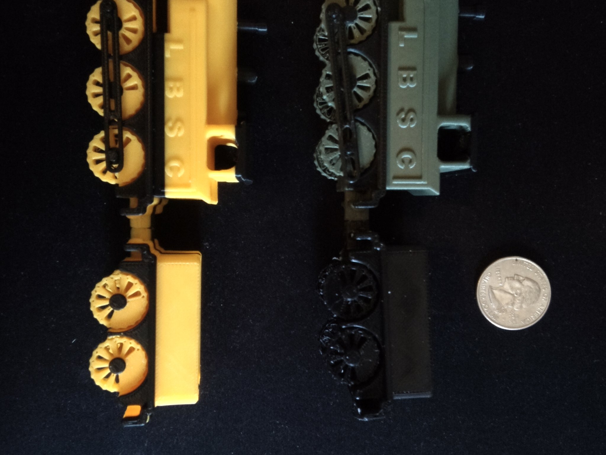 Tàu hơi nước đồ chơi mini LBSCR E2 Class với cần trục di động