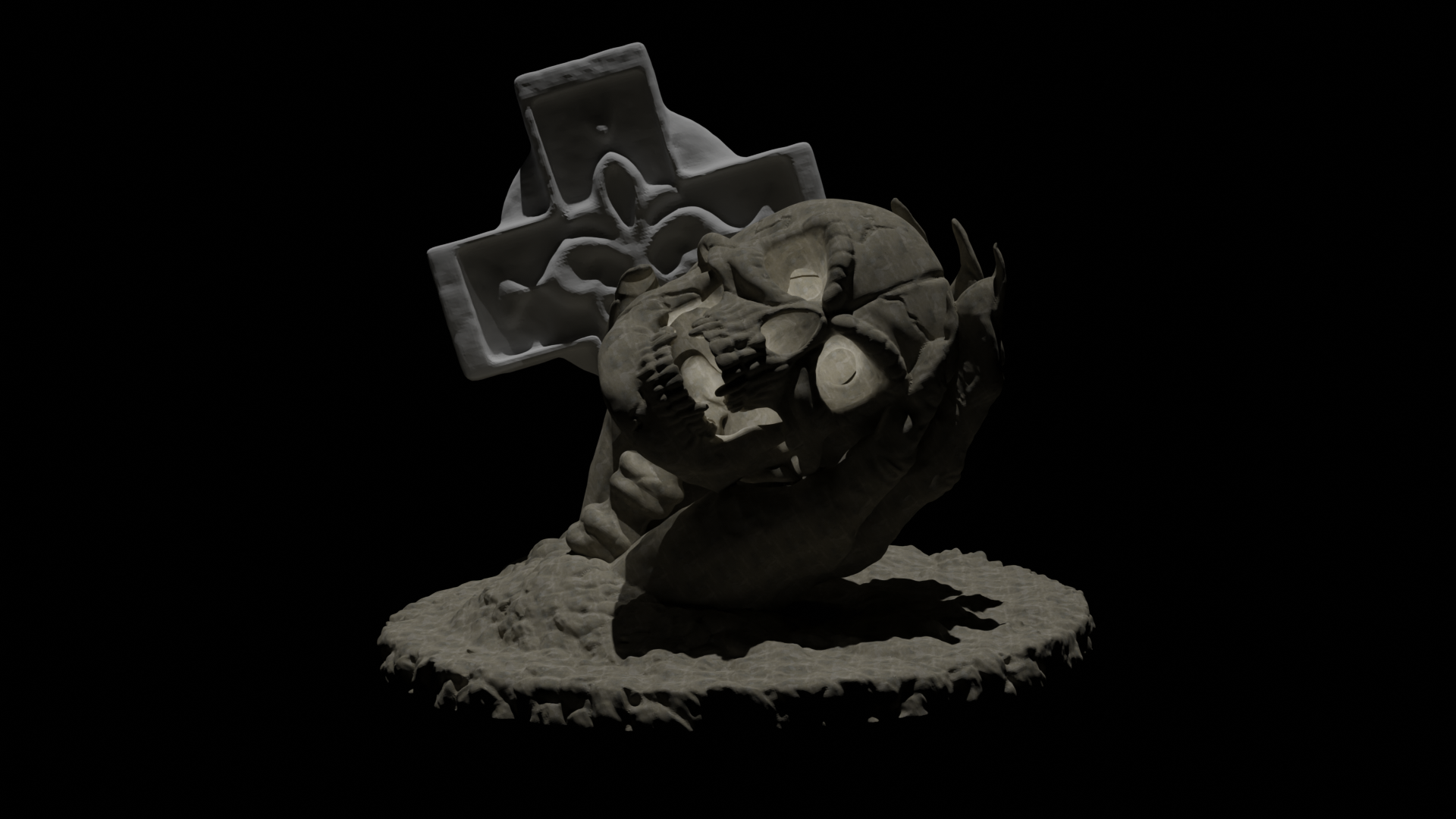 Biểu tượng bia mộ đầu lâu cầm tay phiên bản LED