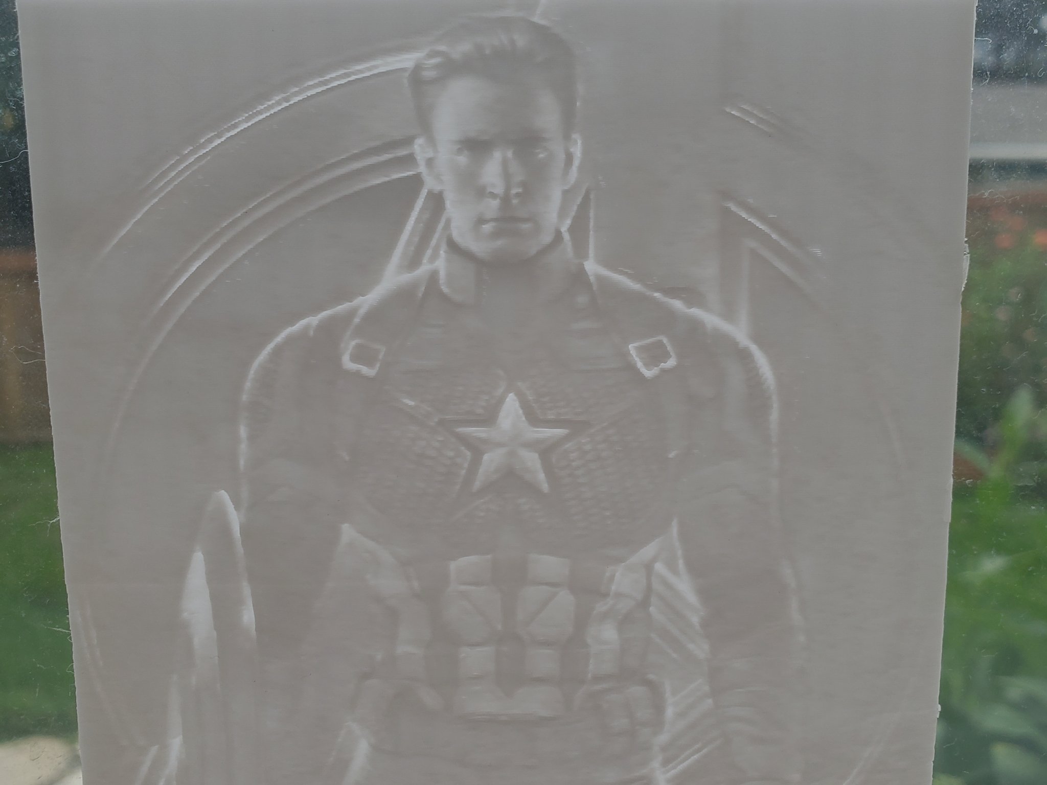 Mô hình lithophane Captain America tuyệt đẹp