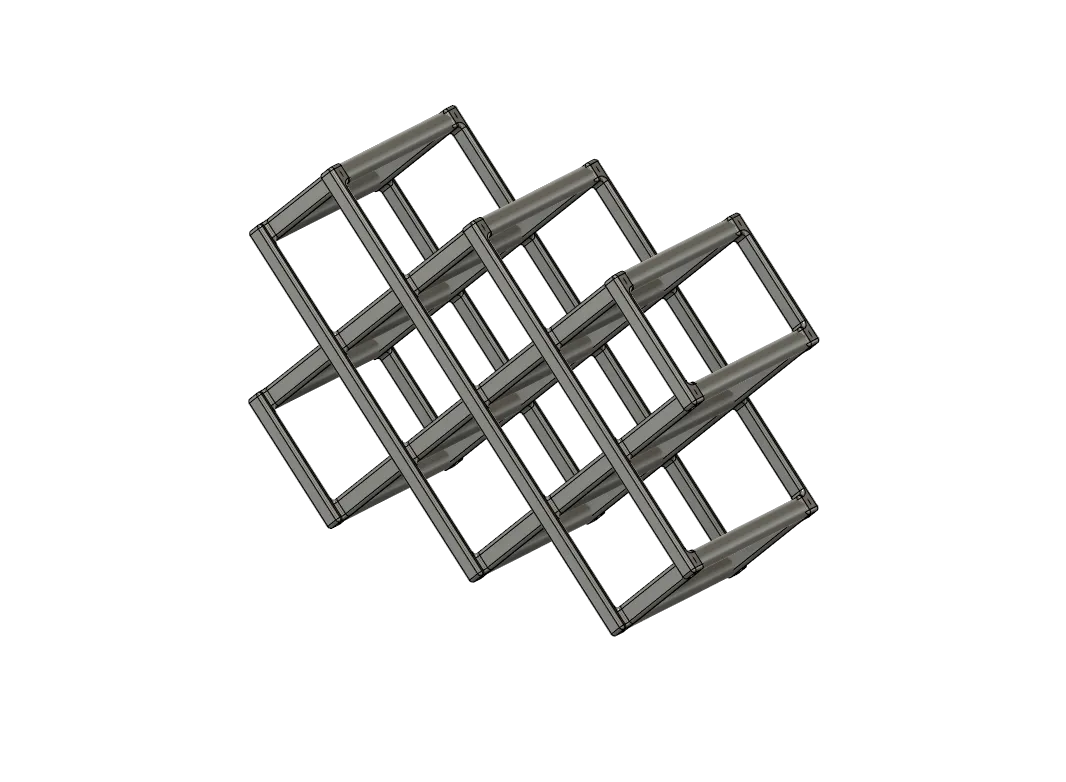 Giá đỡ chai kiểu lưới cho mô hình thu nhỏ