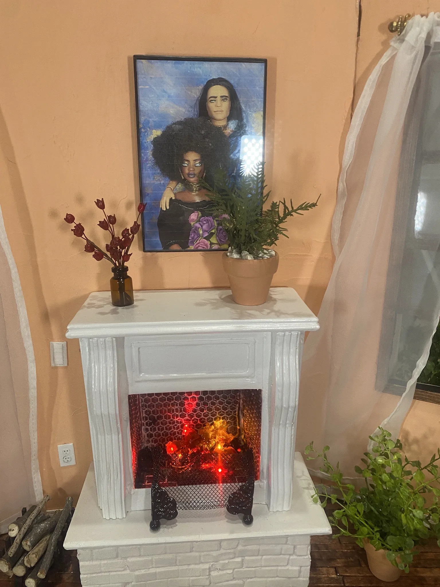 Lò sưởi tỷ lệ 1/6 cho ngôi nhà Barbie