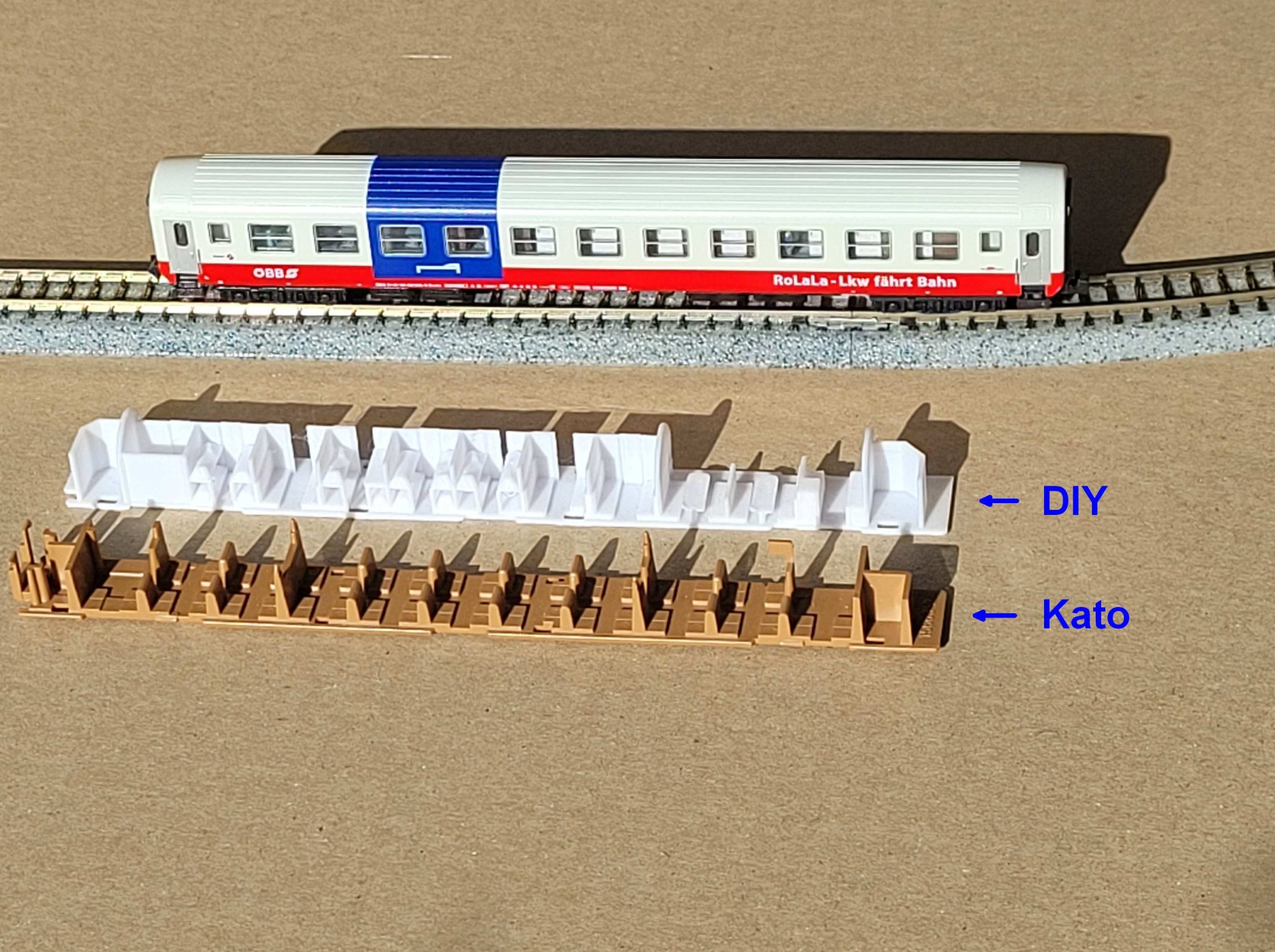 Nội thất cho xe RoLa của KATO trong mô hình N scale