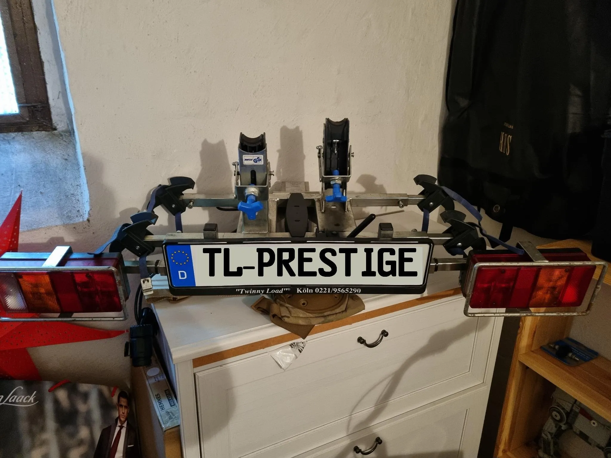 Kẹp biển số cho giá đỡ xe đạp Twinny Load "Prestige