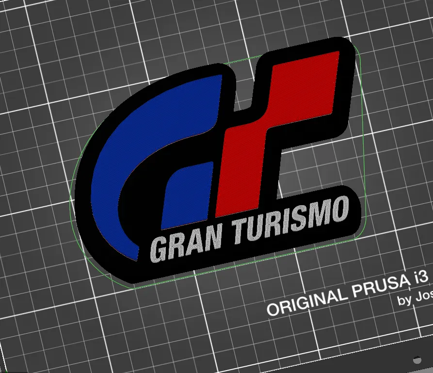 Biểu tượng Gran Turismo thiết kế trong Tinkercad