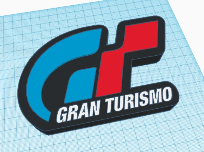 Biểu tượng Gran Turismo thiết kế trong Tinkercad