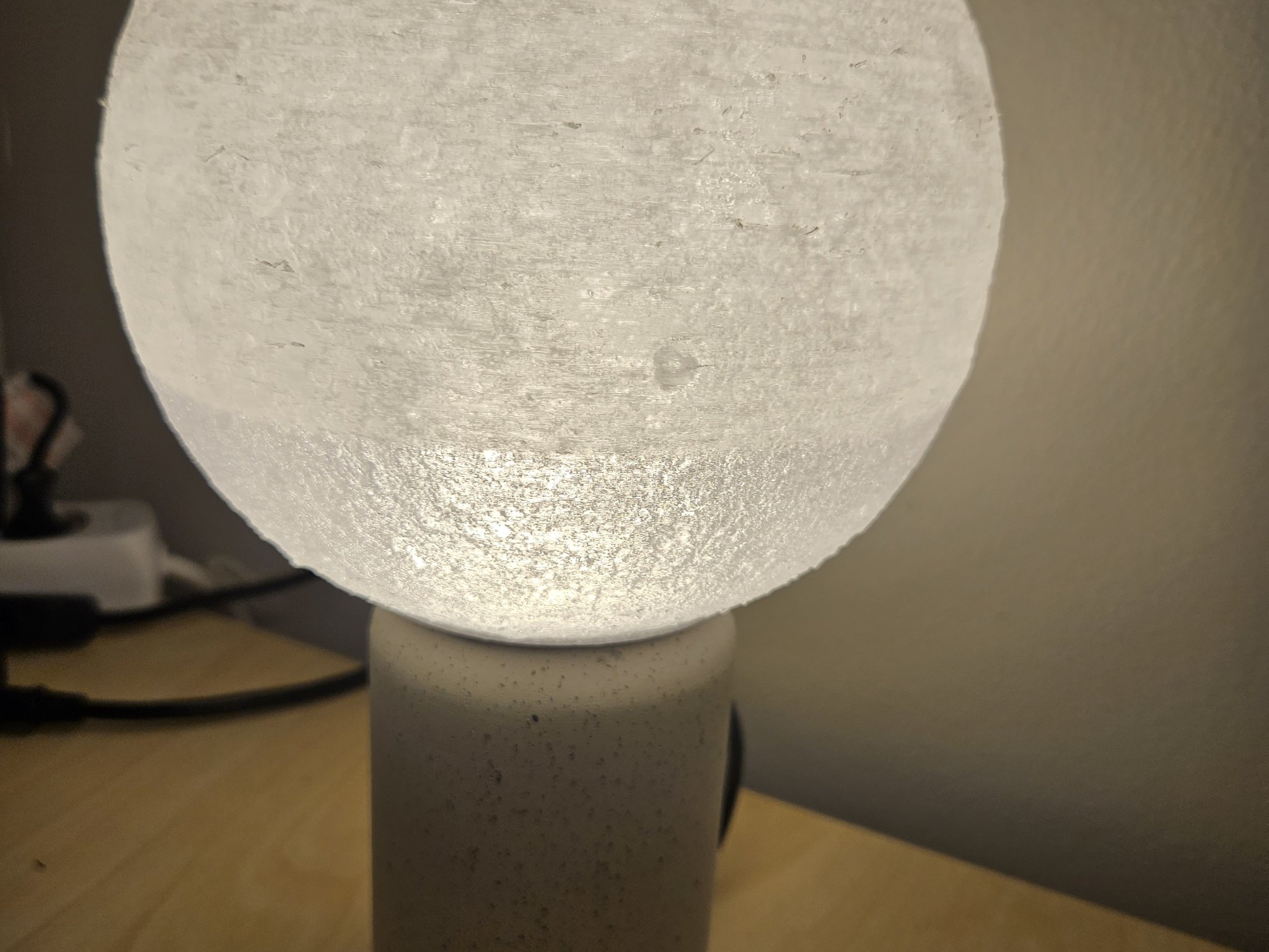 Bộ chuyển đổi đèn bàn mini hình trăng litophane