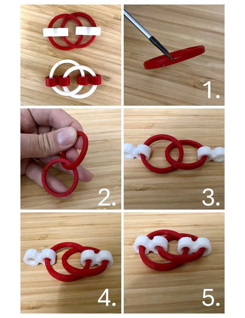 Đồ chơi xoay dây xích xe đạp theo mô hình Brock Split Ring