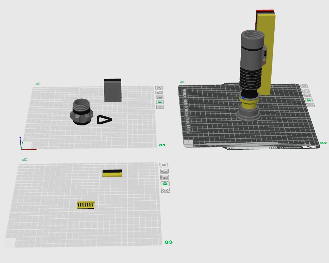 Đèn kiếm gập - 4 màu sơn cho Bambu Lab AMS