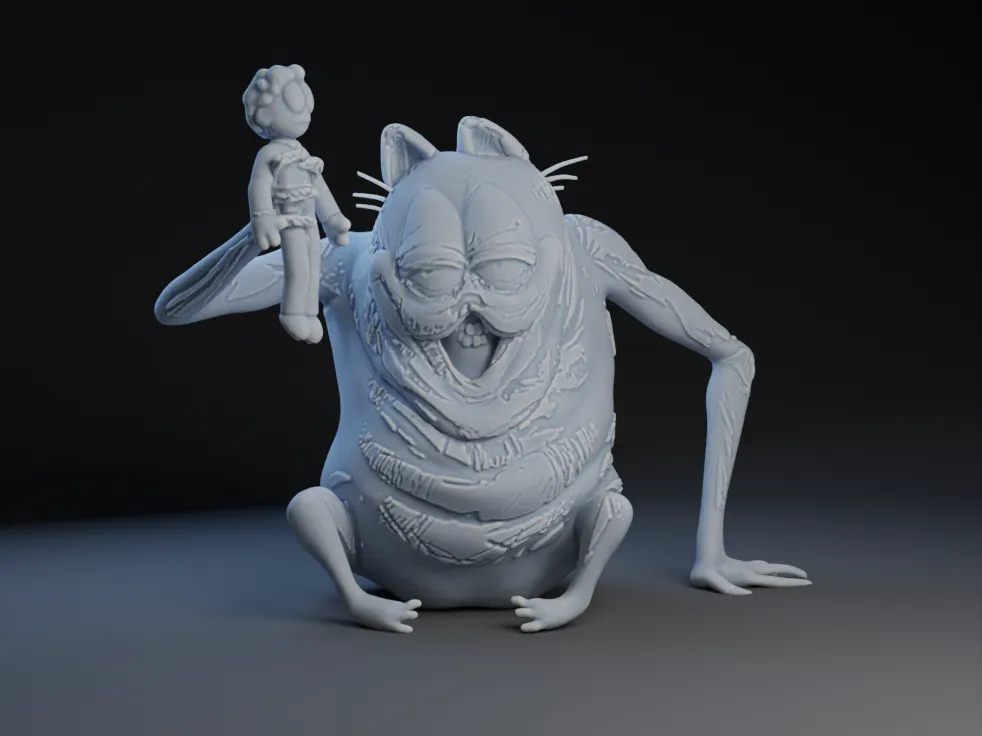 Meme Garfield Rùng Rợn với Thiết Kế Độc Đáo