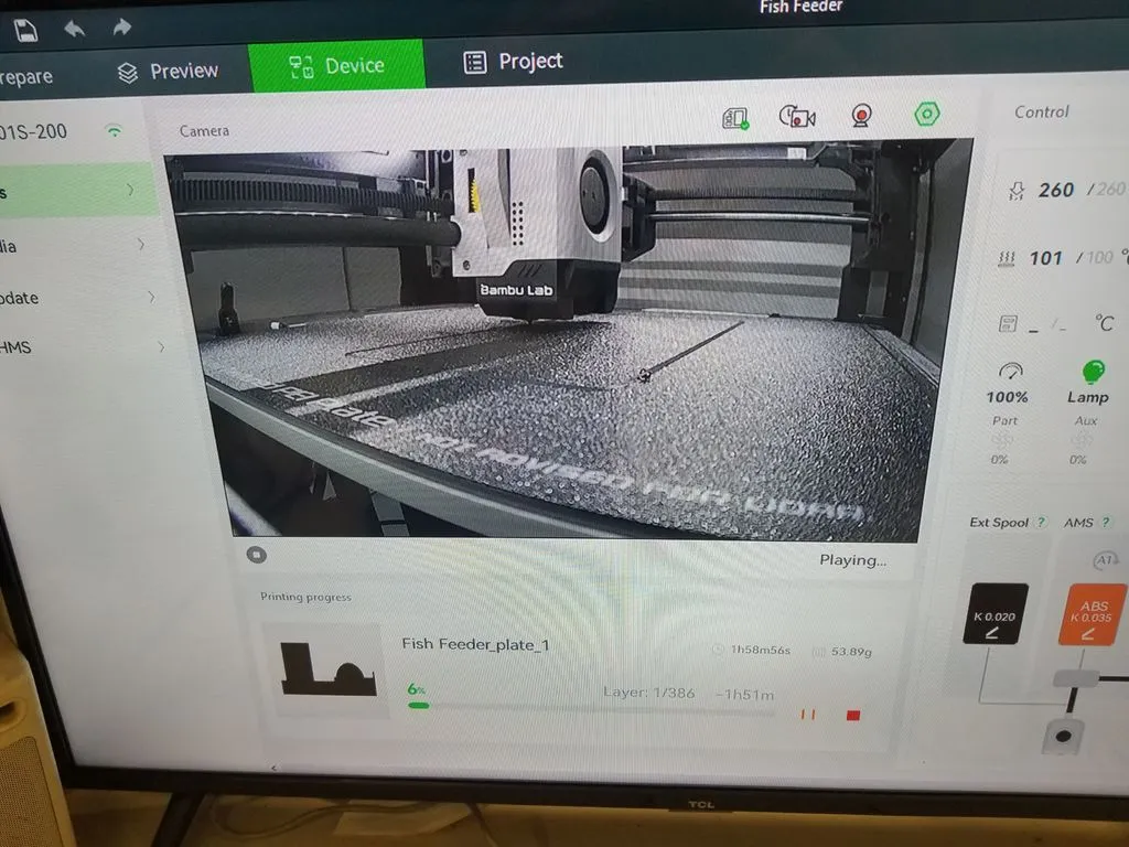 Giá đỡ LED Bambu P1P với 3 dải đèn và nam châm