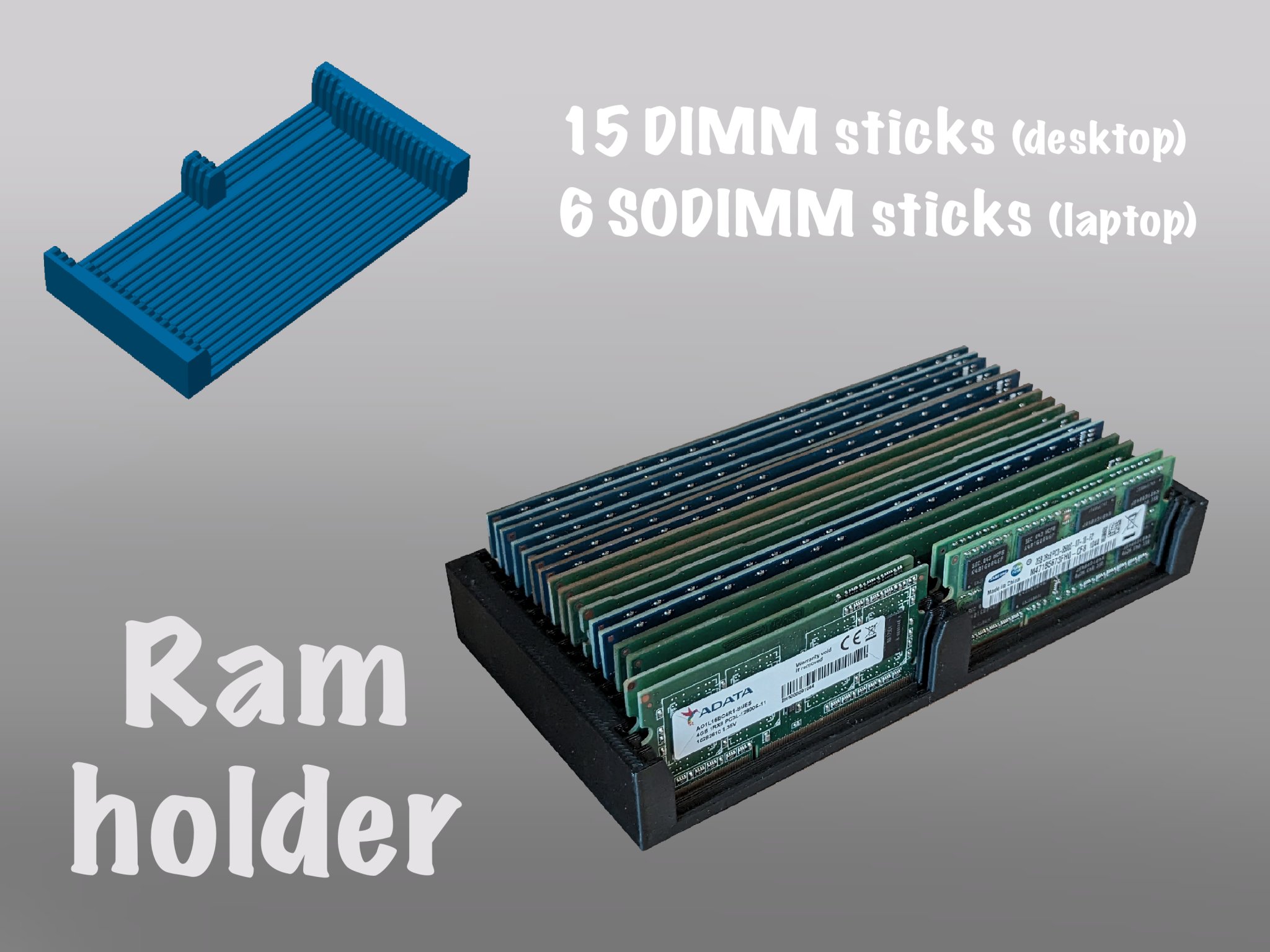 Giá đỡ RAM DIMM và SODIMM cho máy tính và laptop
