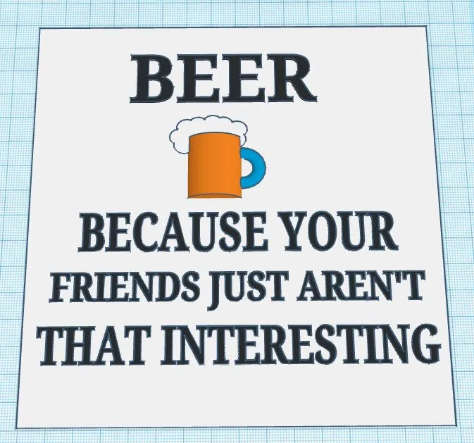 Biển hiệu bia độc đáo thiết kế trong Tinkercad