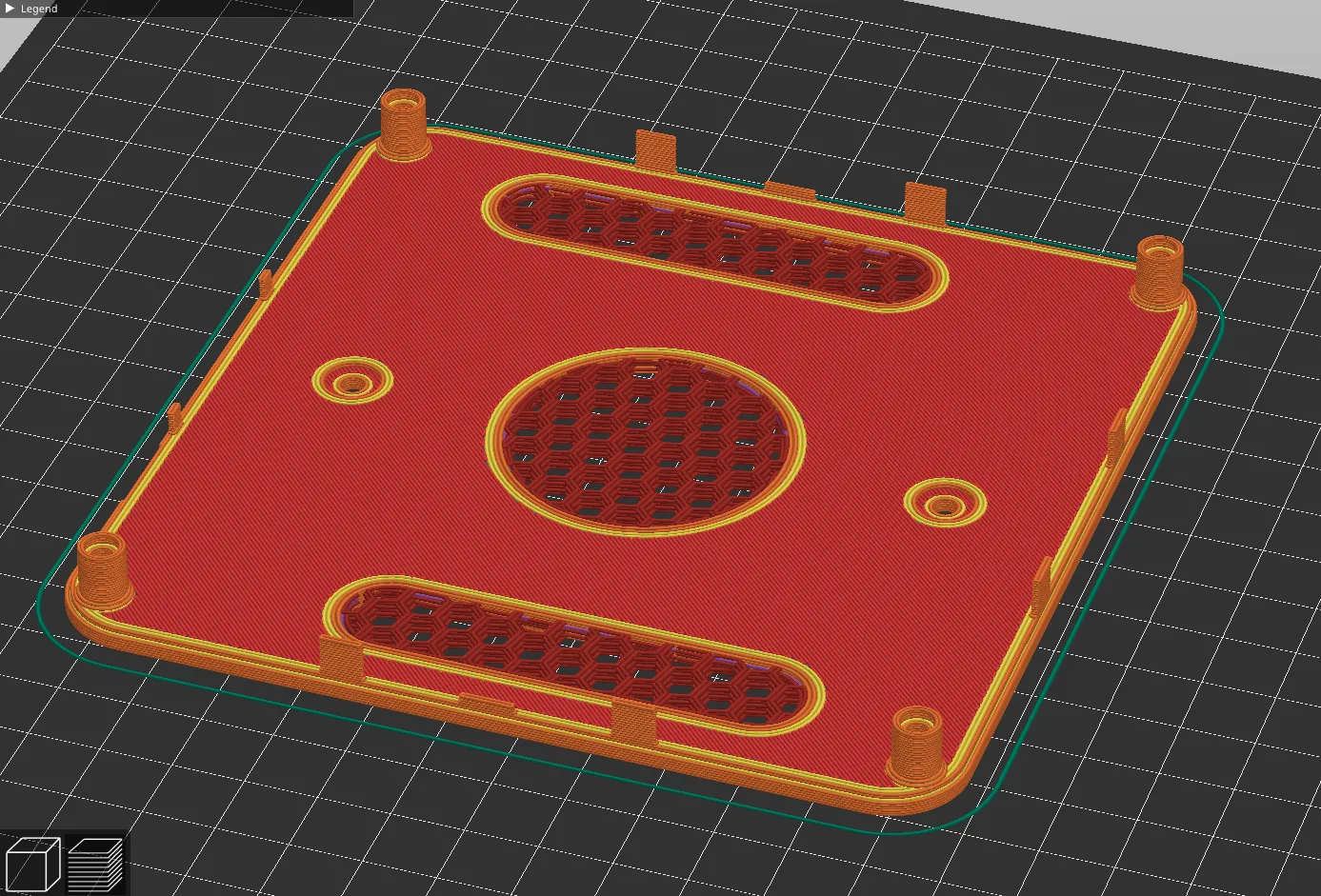 Vỏ case Minisforum UM690 với quạt và lỗ thông gió