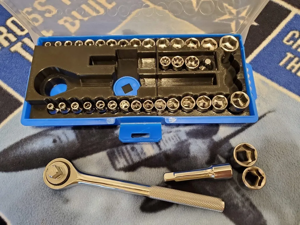 Bộ socket 40 chi tiết từ Harbor Freight với thiết kế thay thế