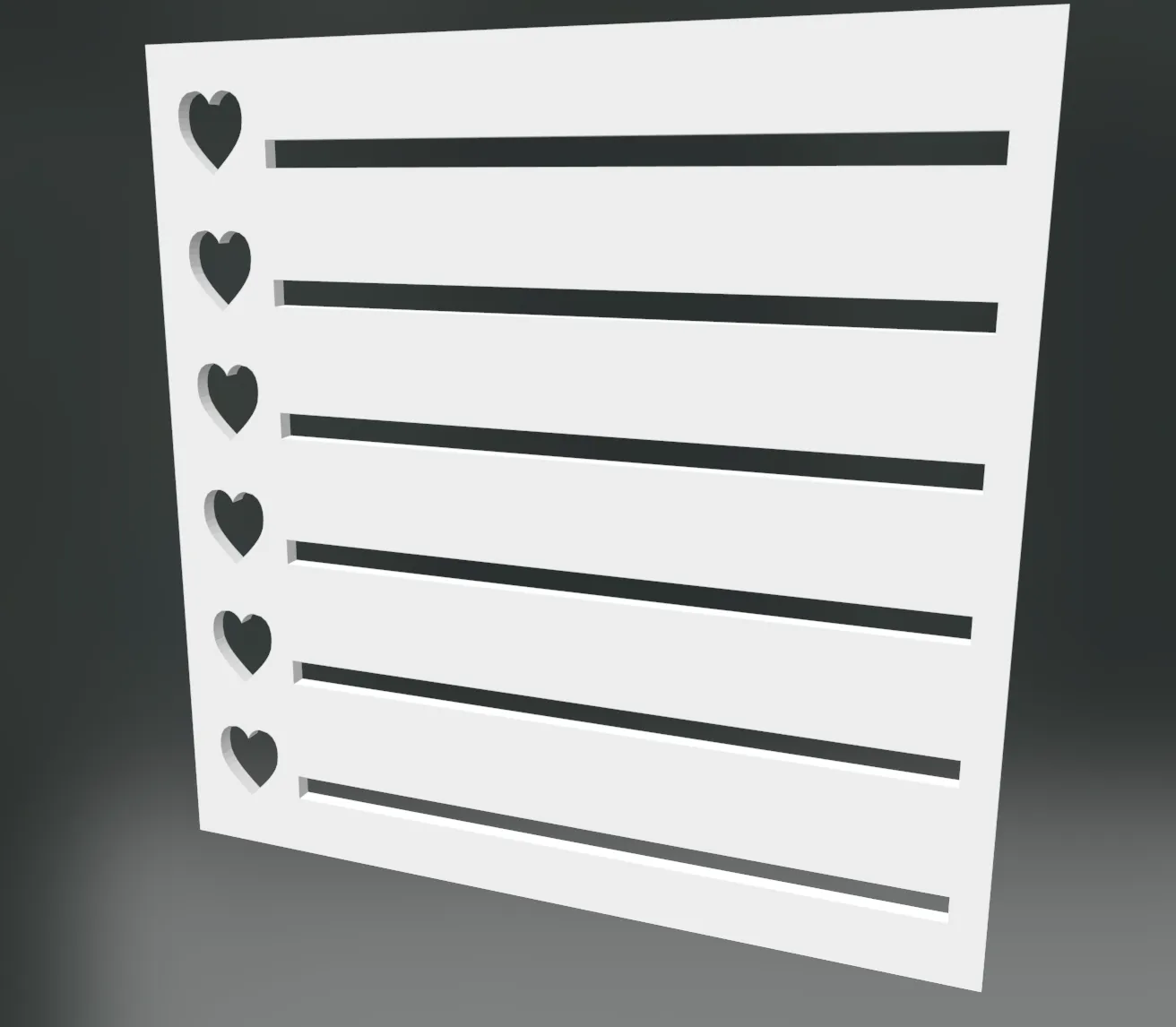 Giá đỡ ghi chú hình trái tim cho bàn làm việc