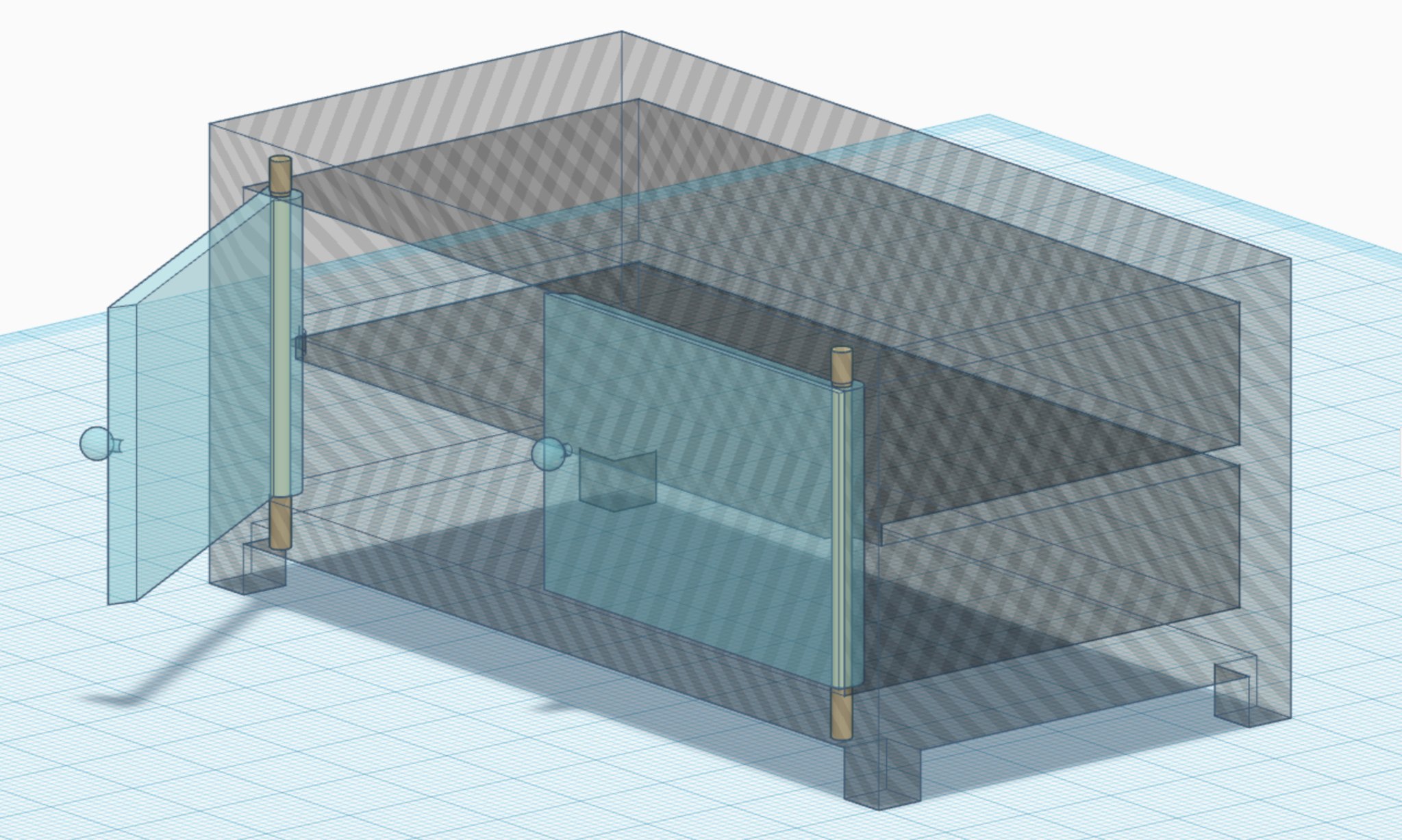 Giá để TV / tủ cho búp bê với cửa mở được