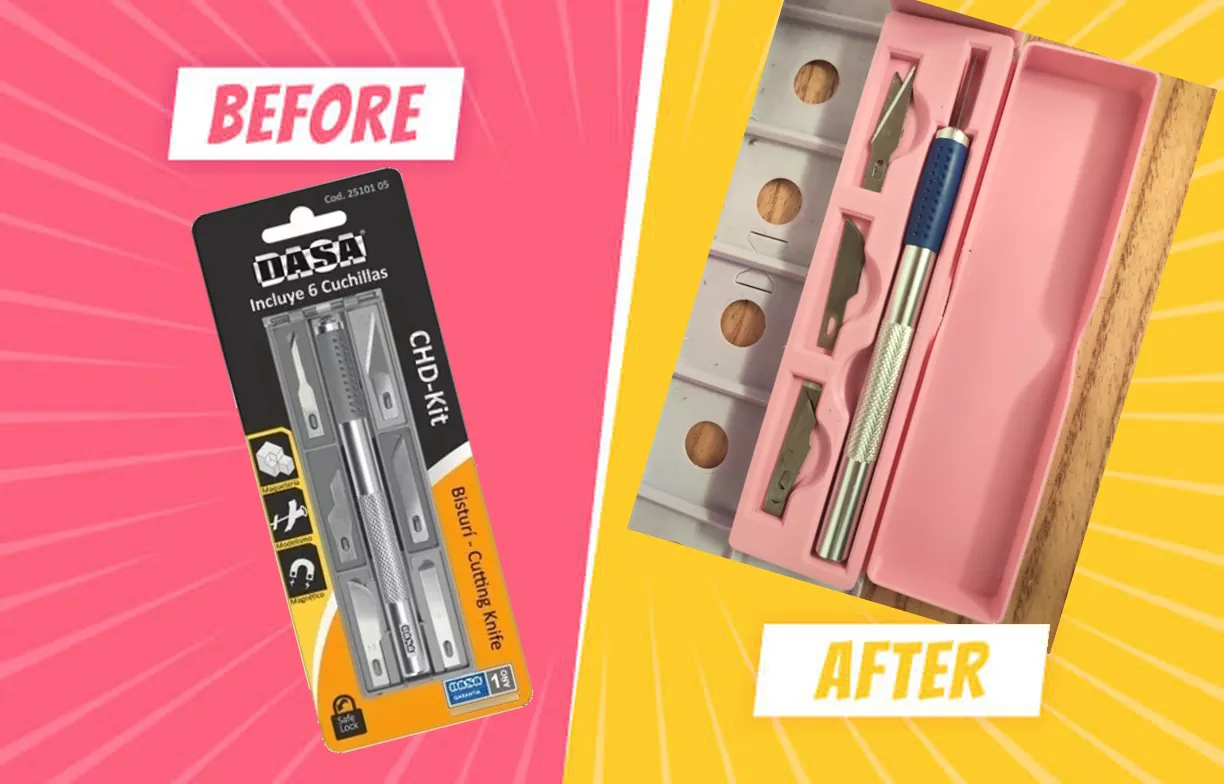 Hộp đựng dao Exacto - Thiết kế Gridfinity tinh chỉnh