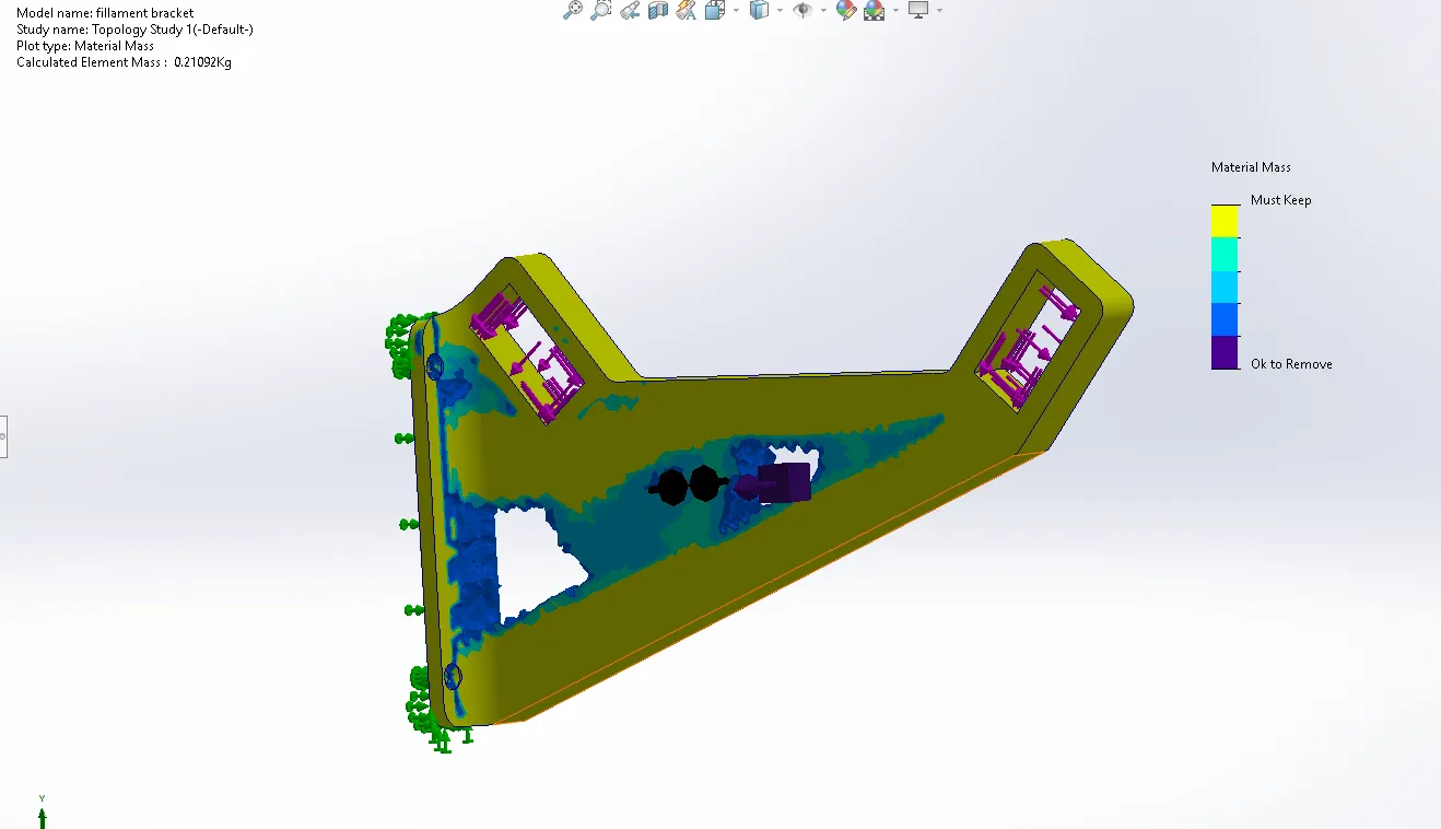 Giá đỡ giá đỡ cuộn filament tối ưu hóa hình học