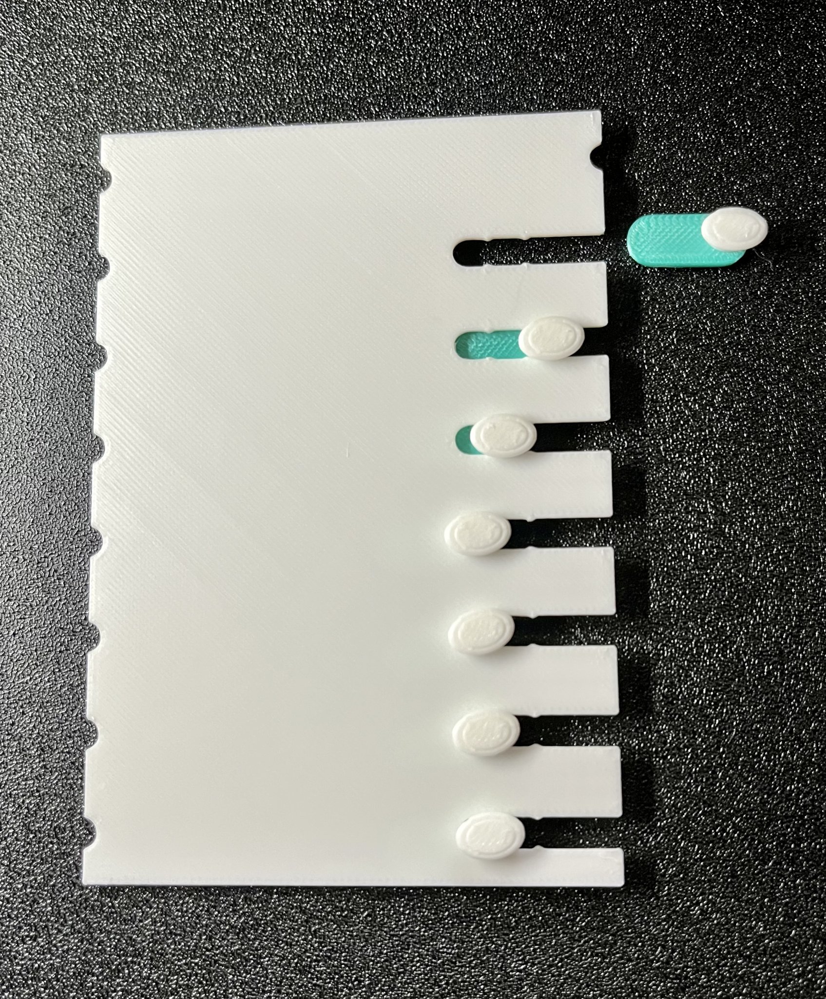 Danh sách công việc trống với dấu kiểm bật tắt