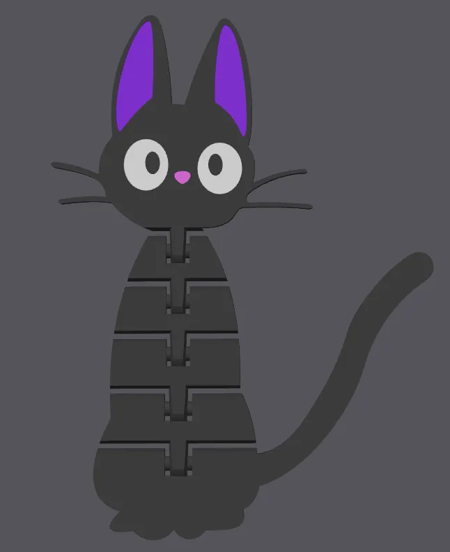 Mô hình mèo Jiji trong Kiki's Delivery Service (đặc điểm nông và m...