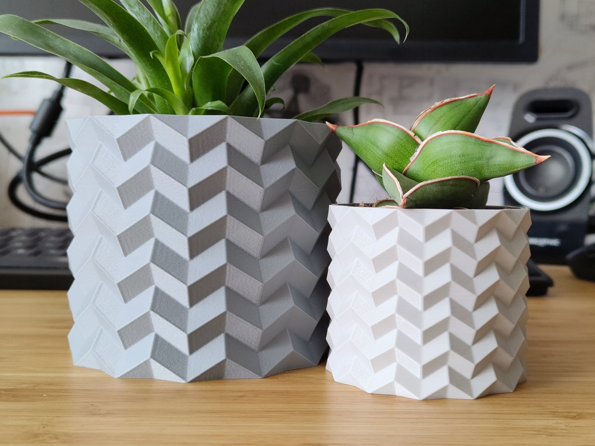 Chậu hoa origami hình học hiện đại cho cây trồng