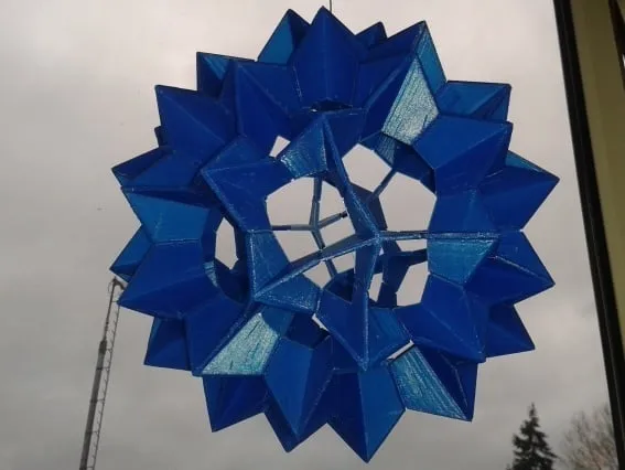 Polyhedron origami mô-đun Electra60 in 3D