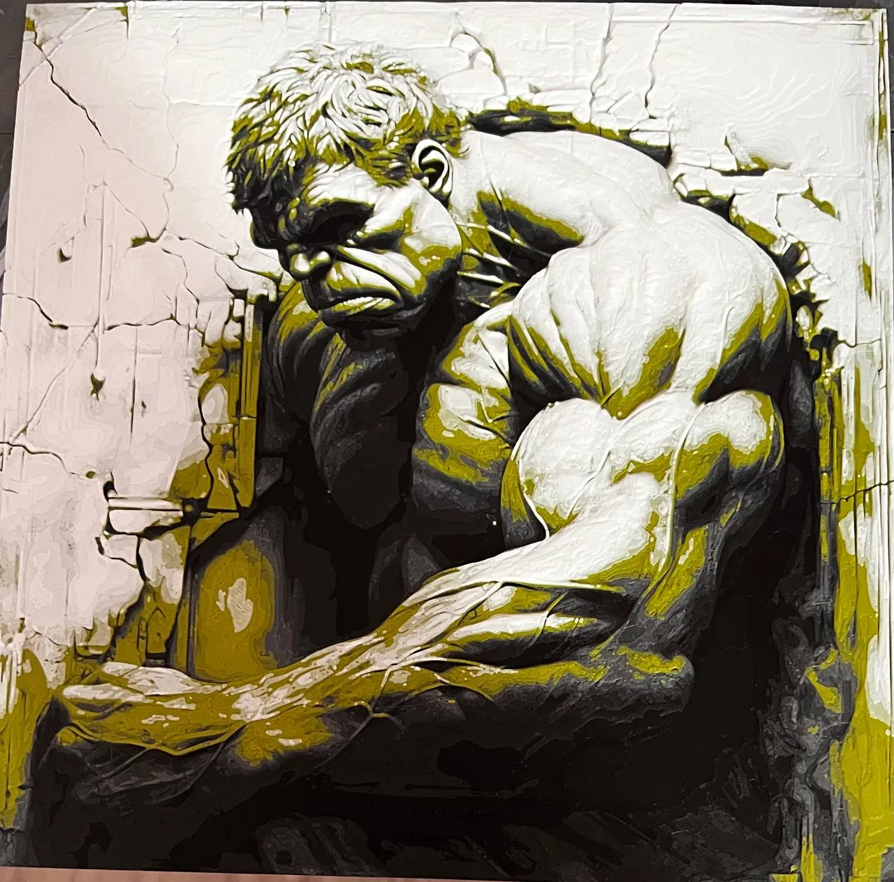 Tranh filament khắc hình The Hulk