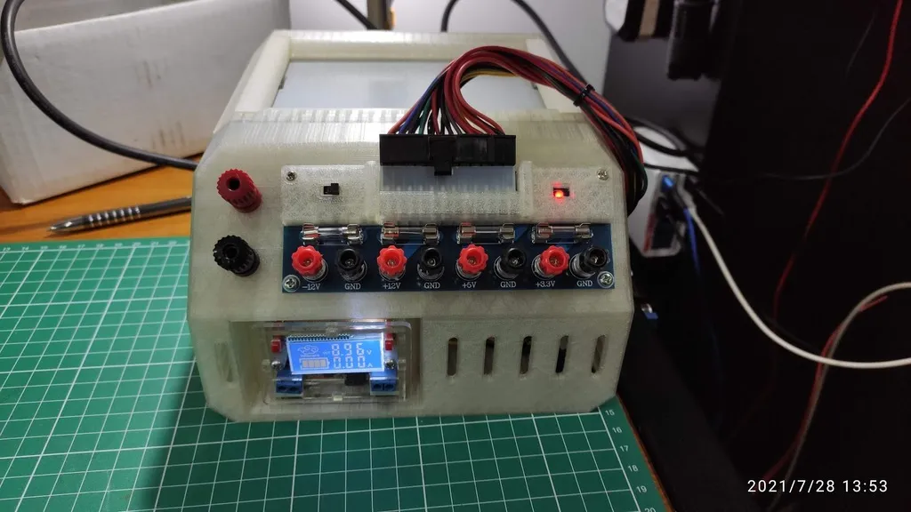 Mặt trước sử dụng XH-M229 và module tăng/giảm cho nguồn ATX