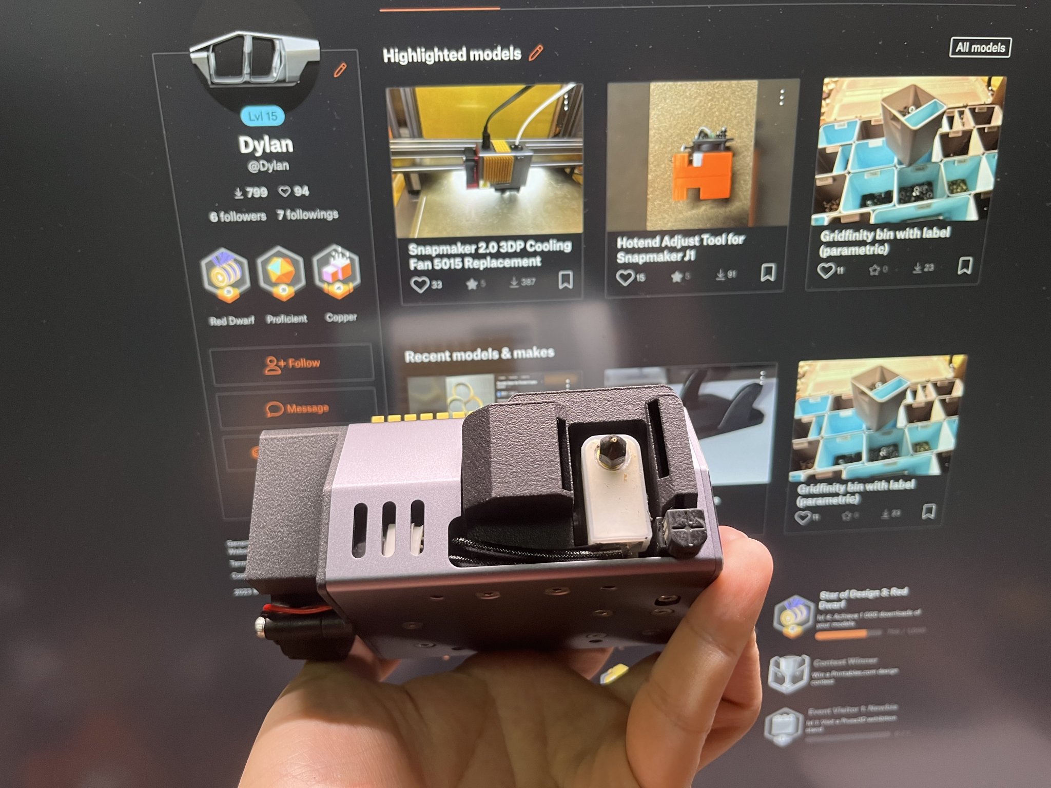 Quạt làm mát thay thế 5015 cho Snapmaker 2.0 3DP