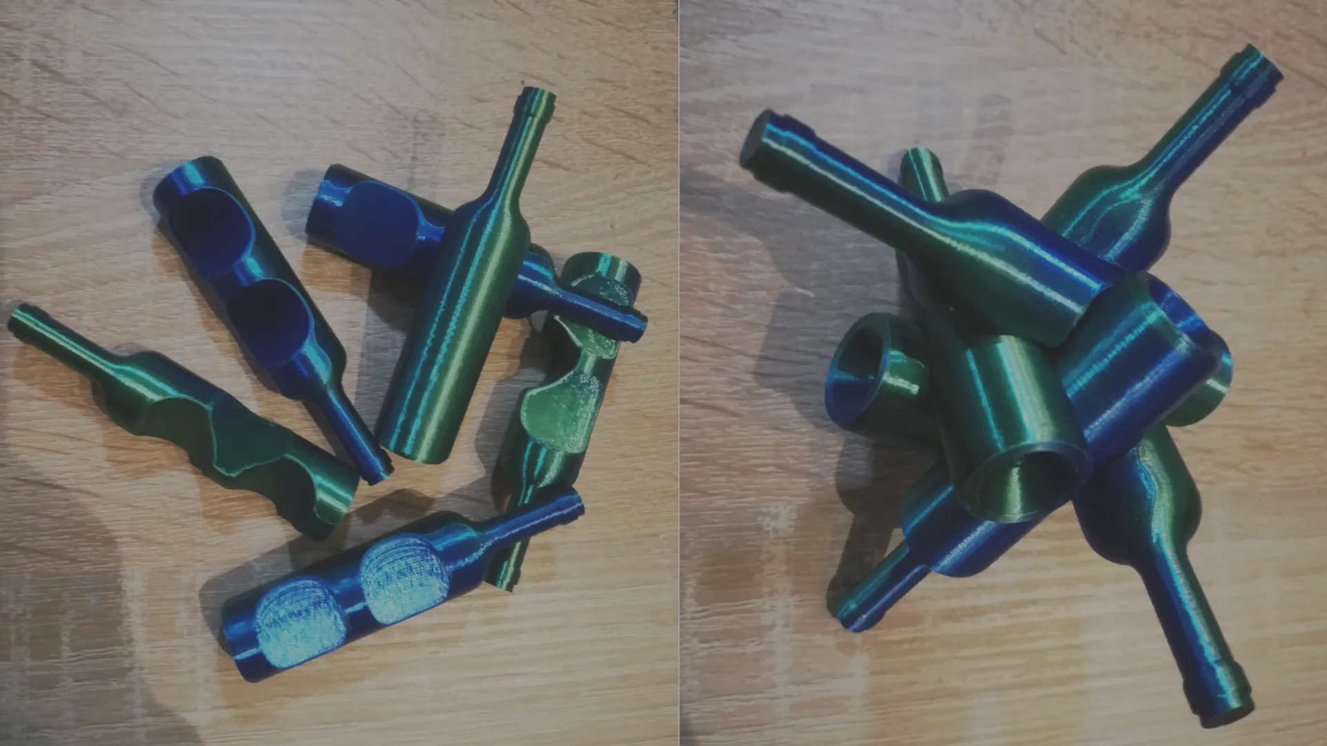 Câu đố nút trượt hình trụ với 6 khối kết hợp