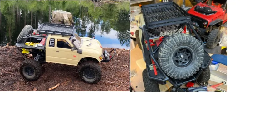 Giá đỡ bánh dự phòng Axial SCX Honcho đã độ lại