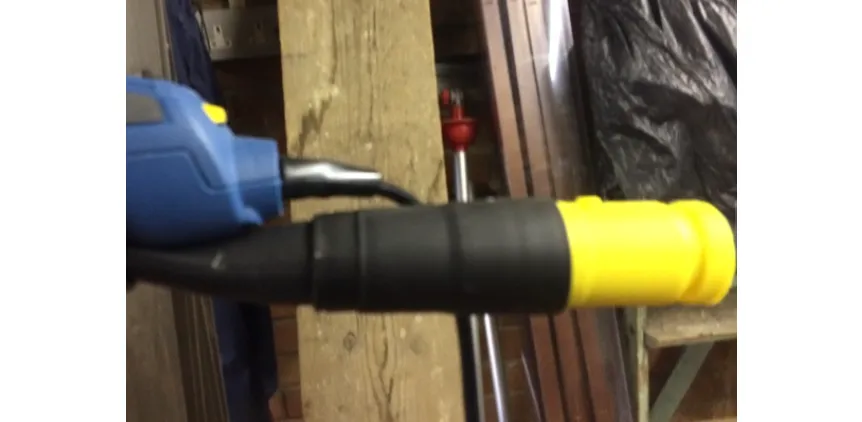 Kết nối sander 35mm với máy hút bụi Dyson