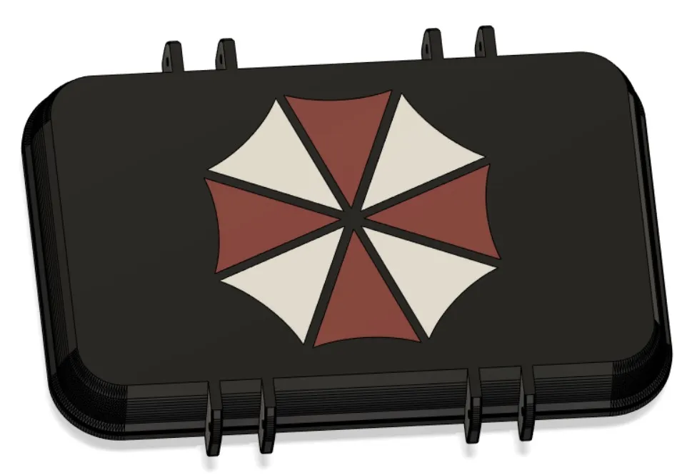 Hộp lưu trữ Bambu Labs với các nắp thương hiệu khác nhau