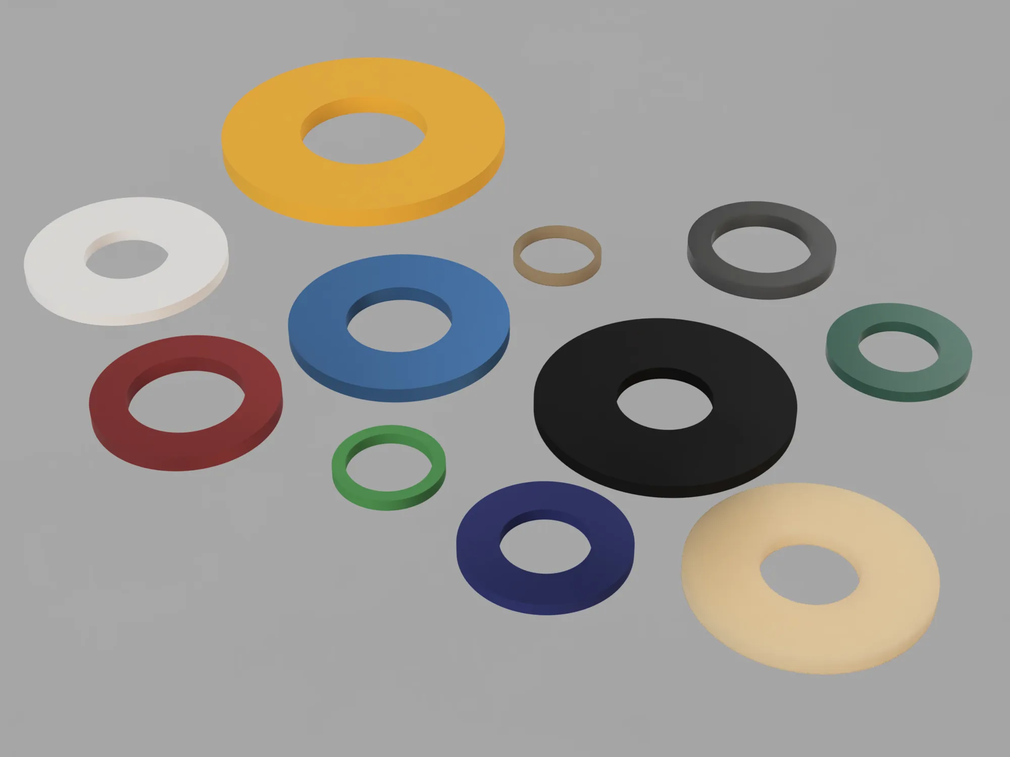 Bộ đệm M2, M2.5, M3, M4, M5, M6 với nhiều kích thước khác nhau