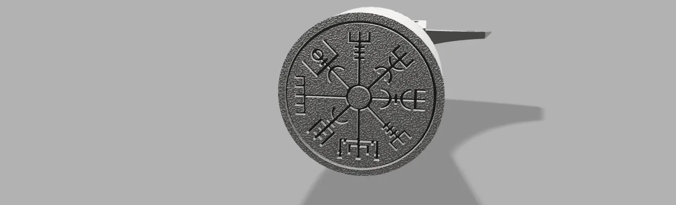 Rìu Viking với biểu tượng Vegvisir