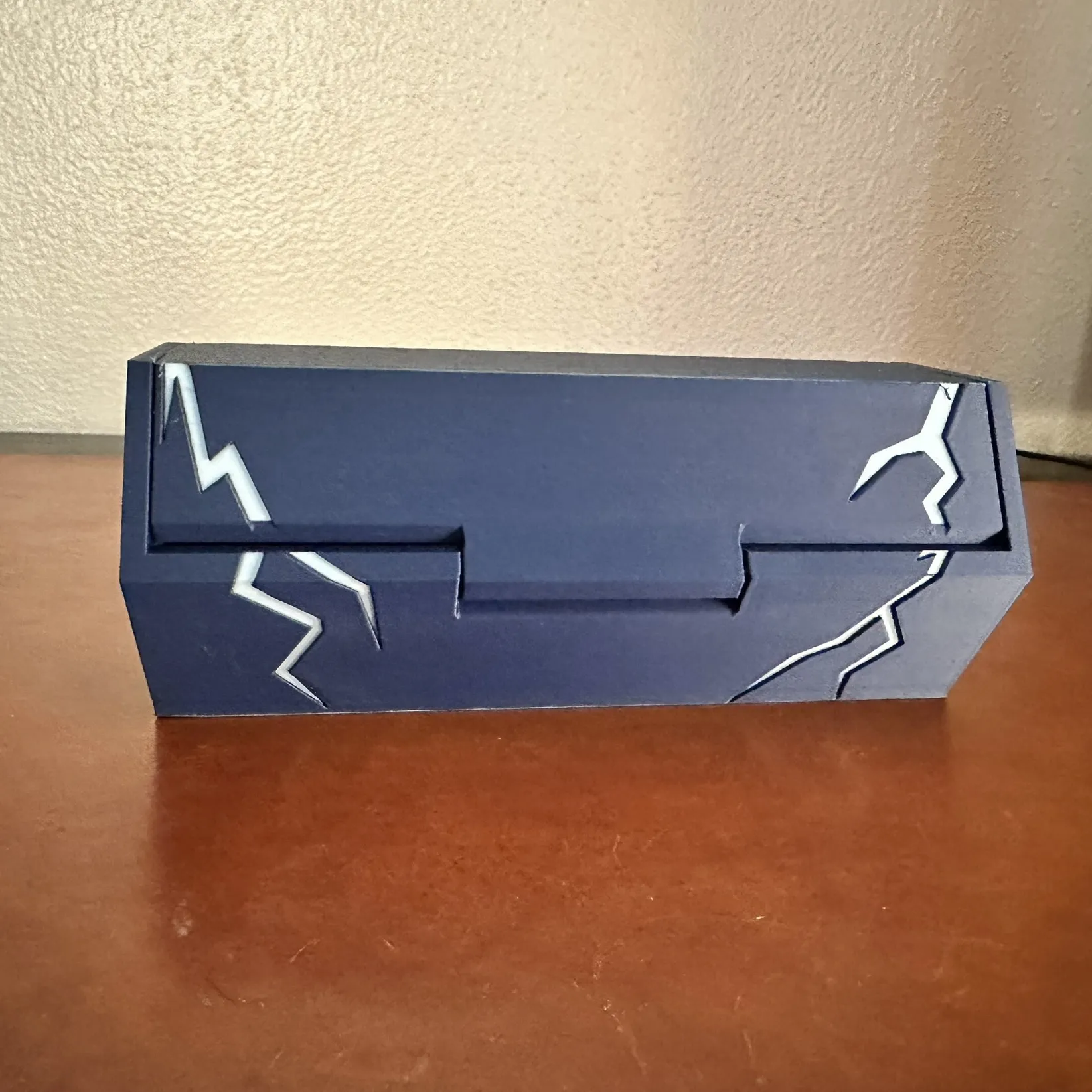 Hộp lưu trữ hình lục giác với họa tiết tia chớp