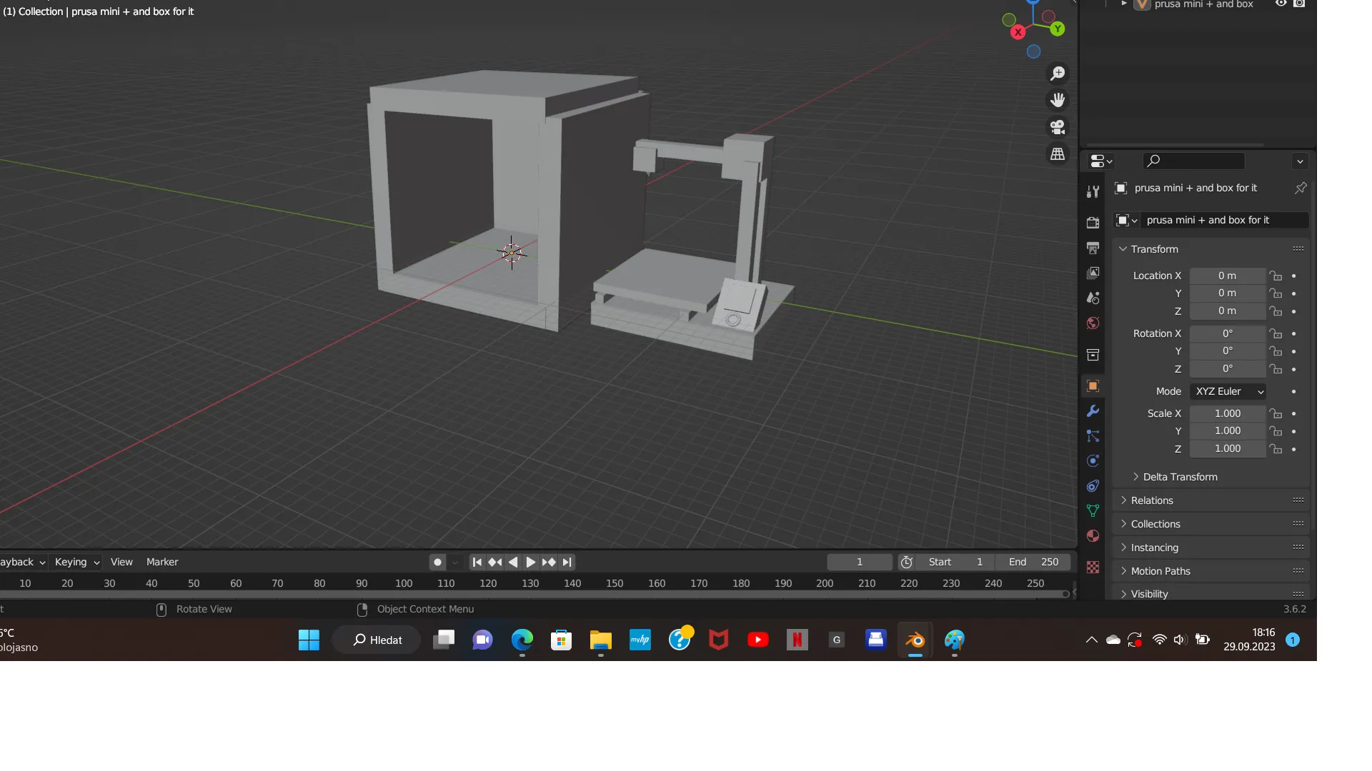 Mô hình hộp cho máy in 3D Prusa Mini