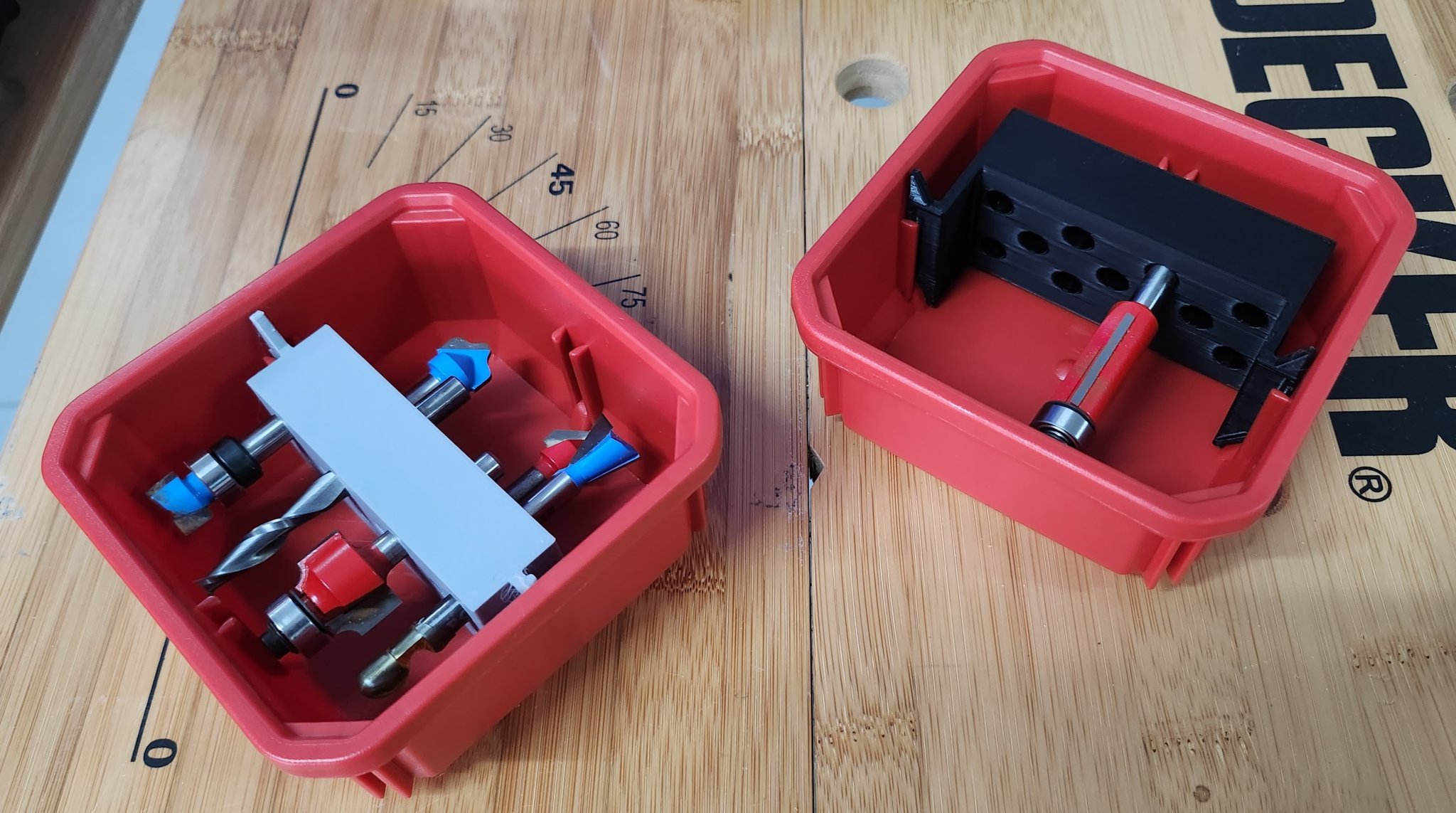 Giá đỡ lưu trữ bit router dài ¼" cho bộ tổ chức Packout