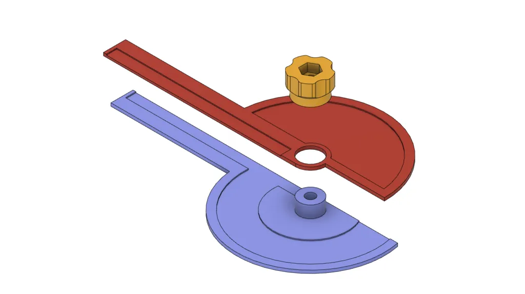 Goniometro với thiết kế tùy chỉnh và tay nắm M6x20