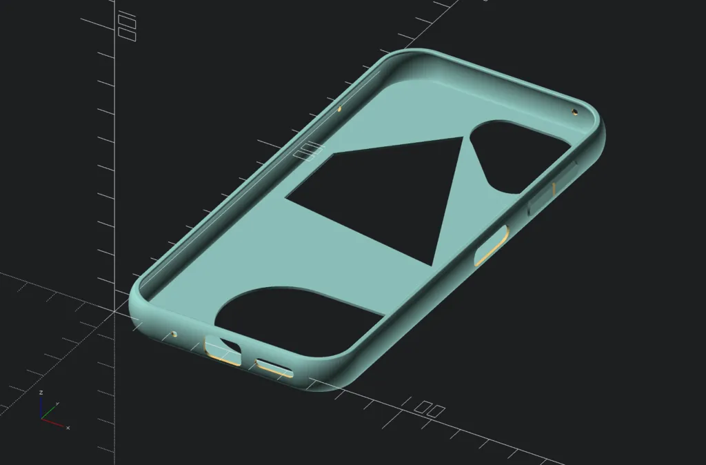 Vỏ tùy chỉnh cho Fairphone 5 với OpenScad