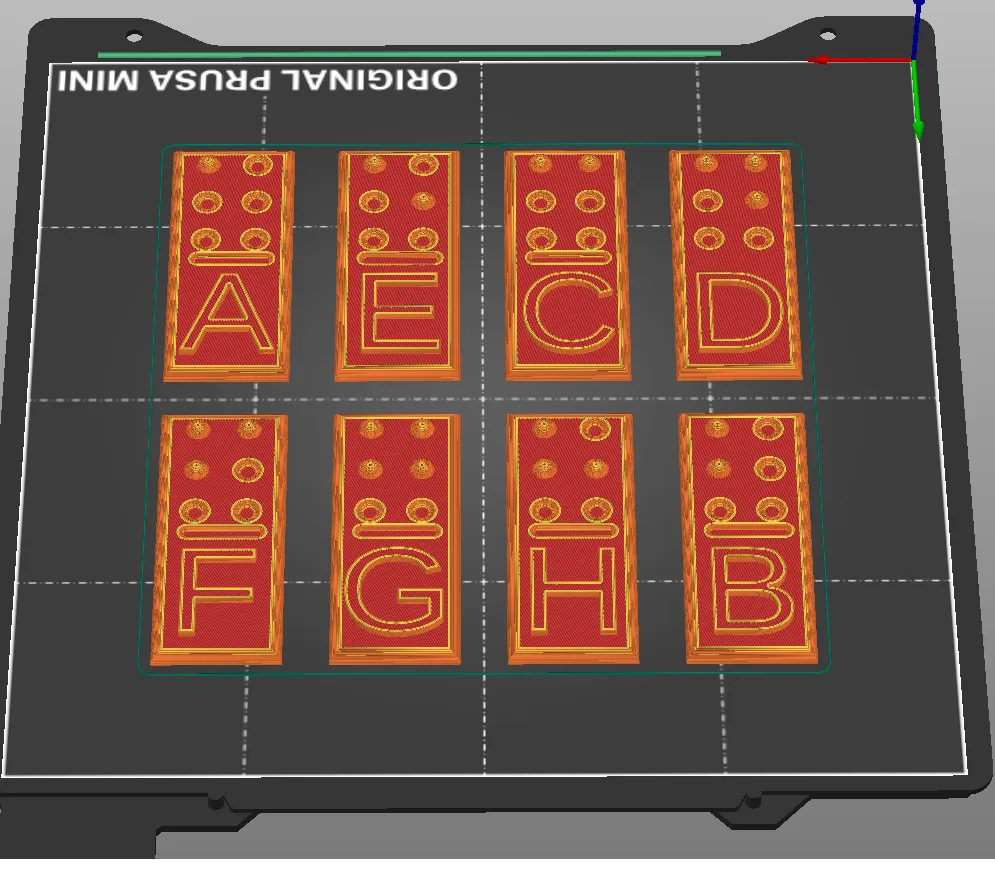 Mô hình domino 3D xếp chồng 8 khối trên Prusa Mini