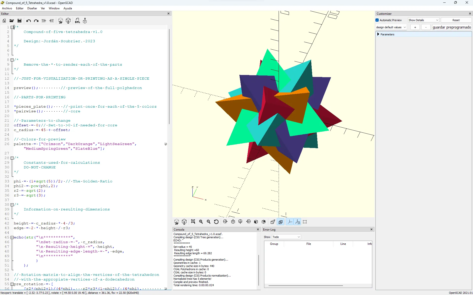 Hợp chất của năm tứ diện