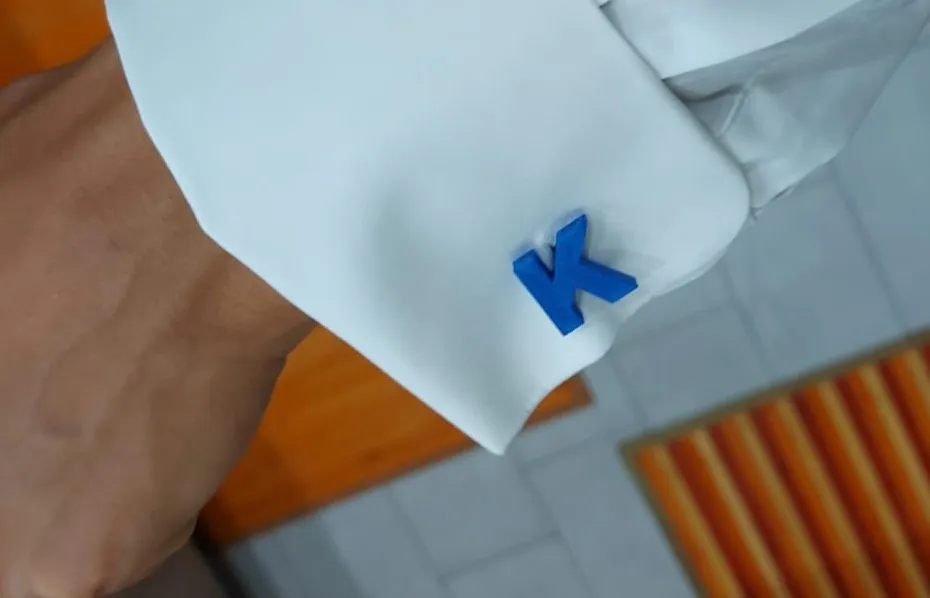 Cufflinks hình chữ K độc đáo cho phong cách nam giới