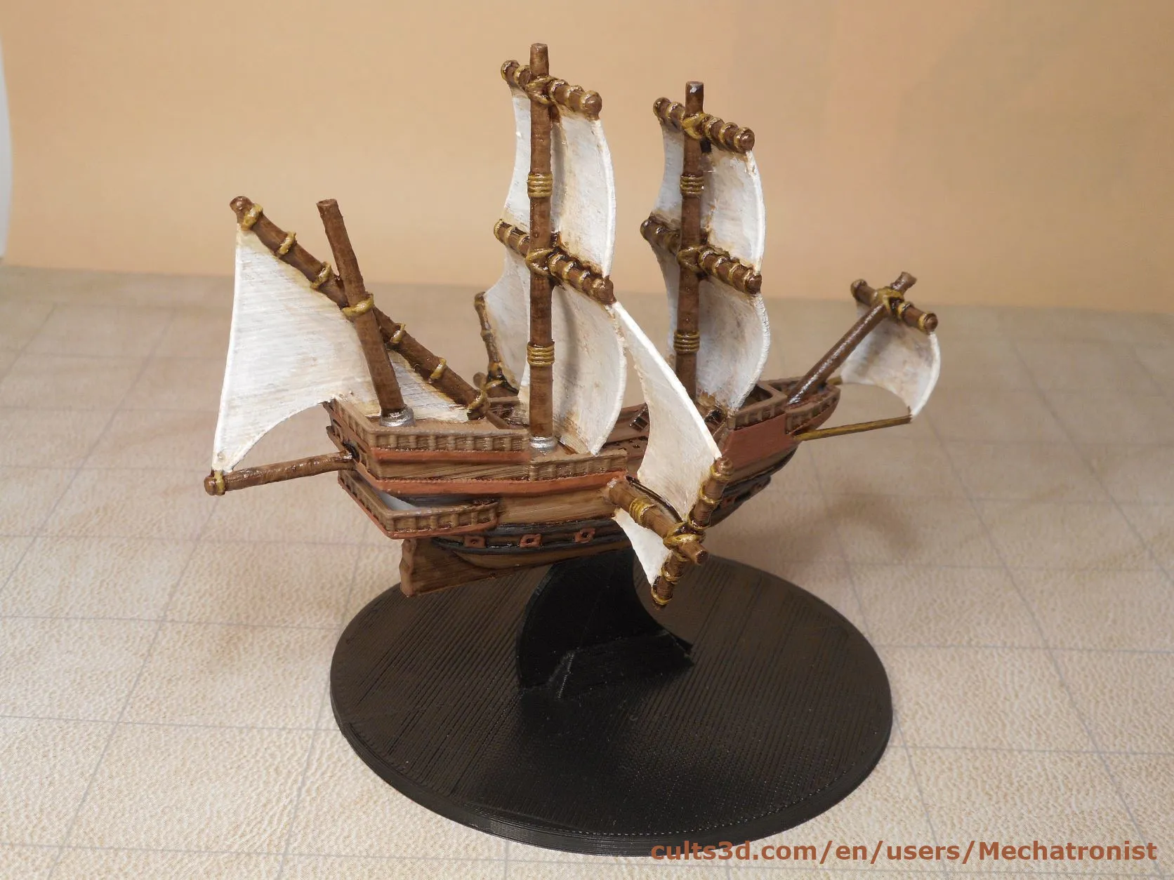 Mô hình thuyền galleon bay trong DnD Spelljammer