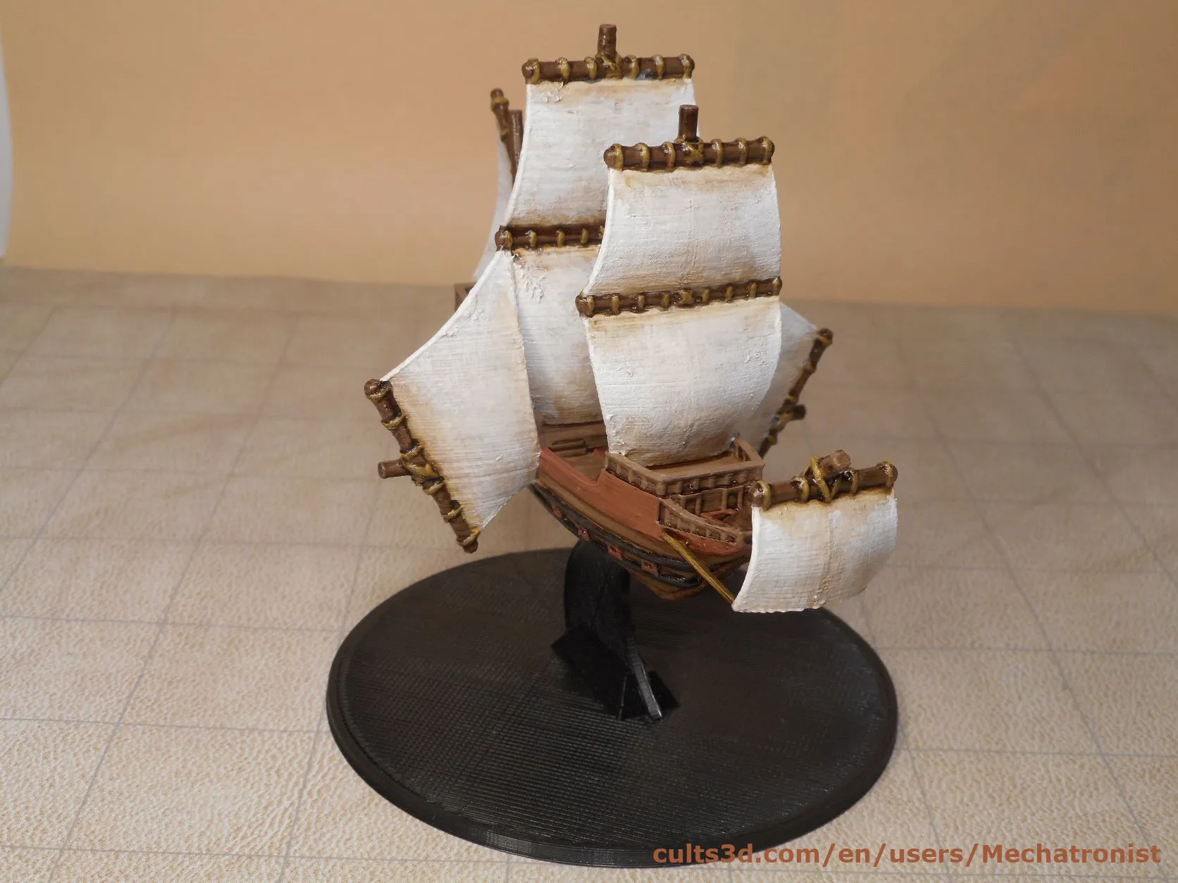 Mô hình thuyền galleon bay trong DnD Spelljammer